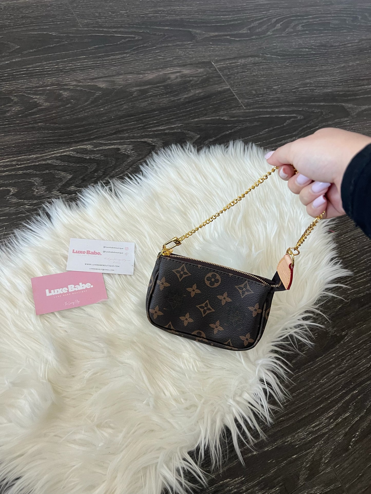 Mini LV Wristlet