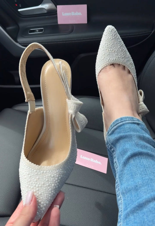Classy pearl heels