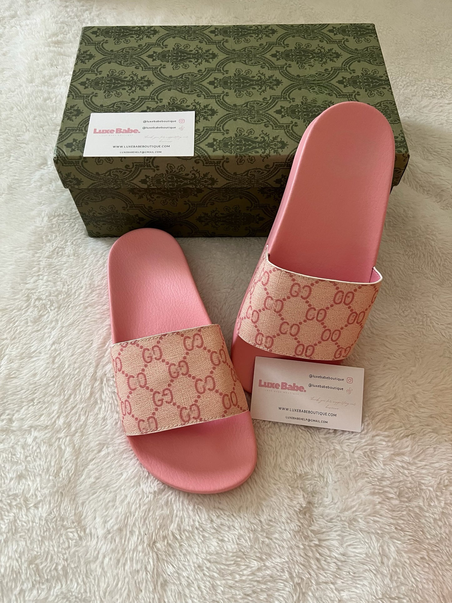 Baby Pink GG Slides