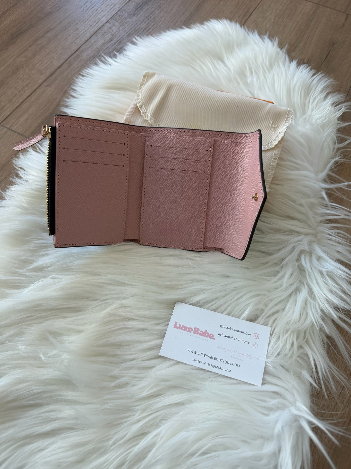 Pink lv wallet