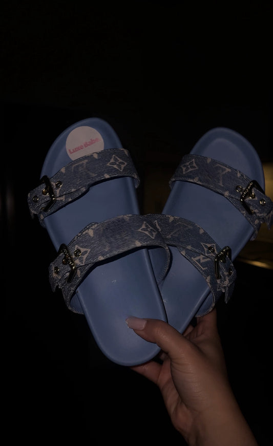 Sale LV blue sandals