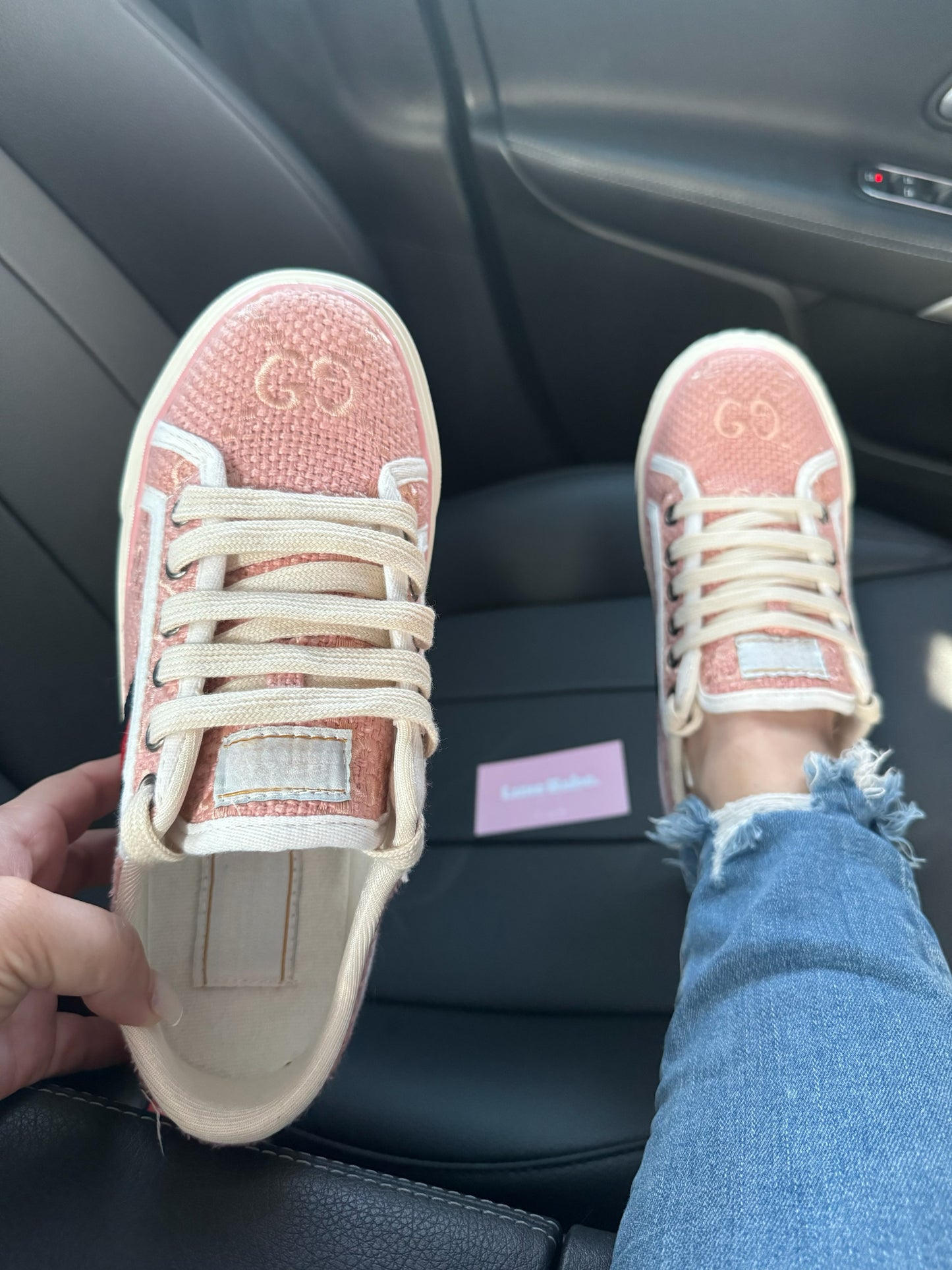 Pink GG sneakers