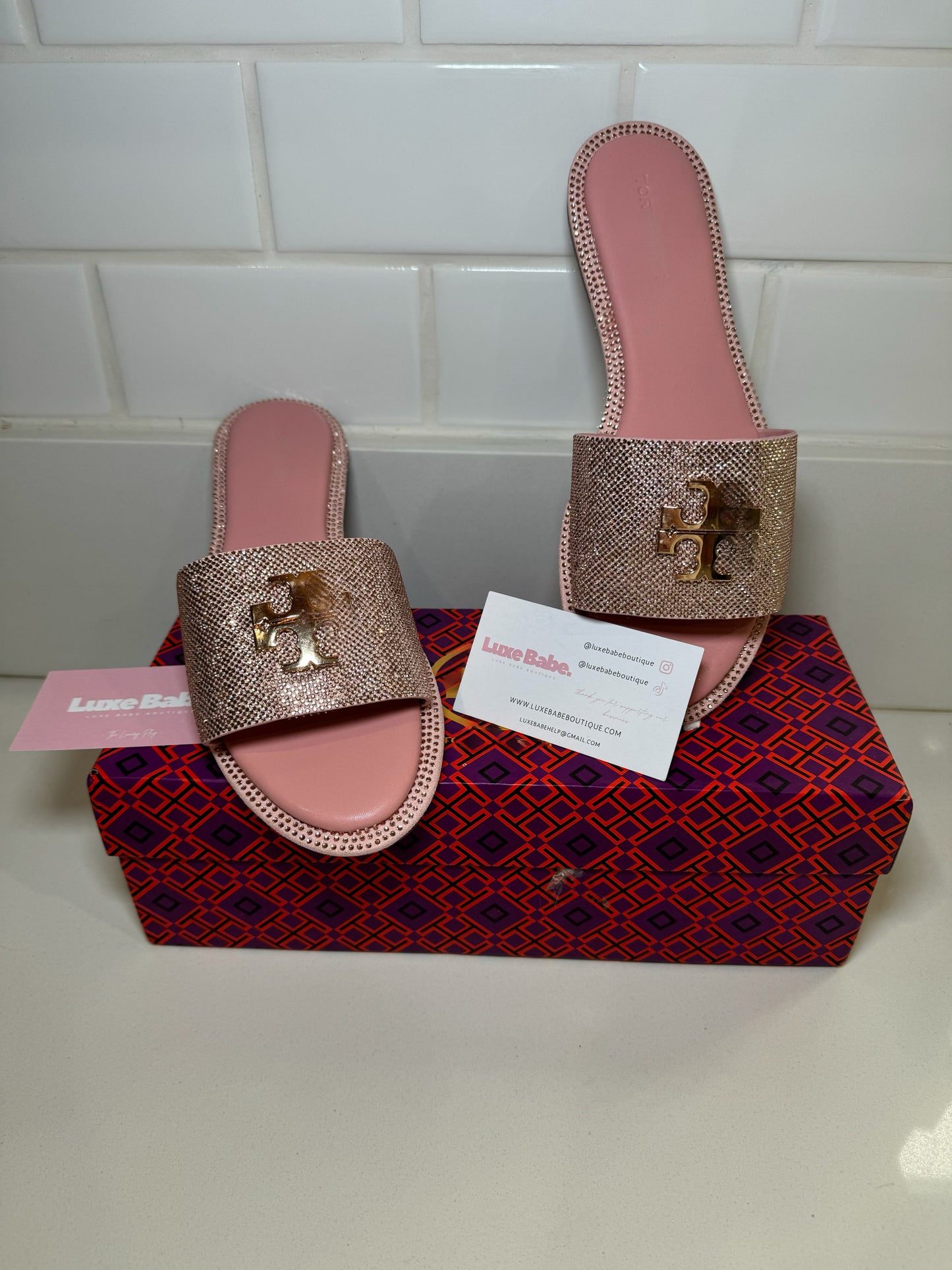 Tory Bling Sandals Pink