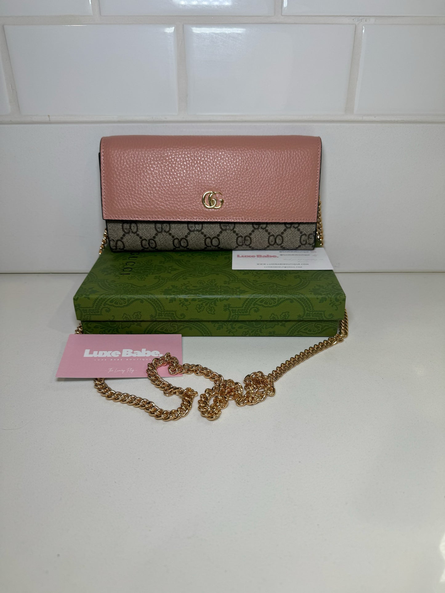 GG Pink Wallet Crossbody